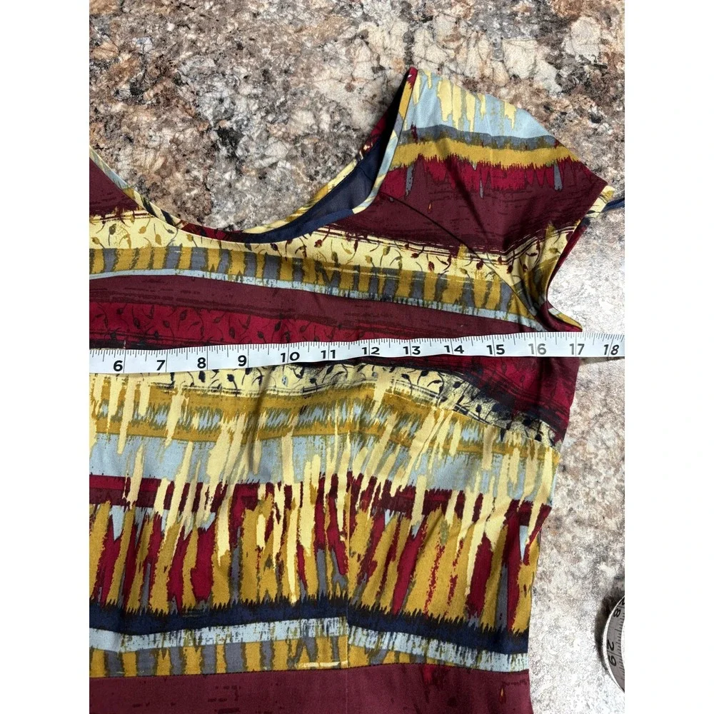 Pendleton Womens Multi Color Aztec Abstract Stripe Cotton Sheath Dress‎ Size 6